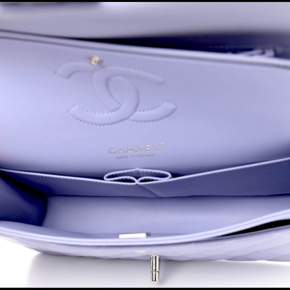 LIMITED EDITION CHANEL Classic Caviar Medium Double Flap (Light Purple) - Picture 3 of 4